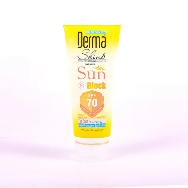 DERMA SHINE SUNBLOCK SPF 60/70 TUBE 200GM PC