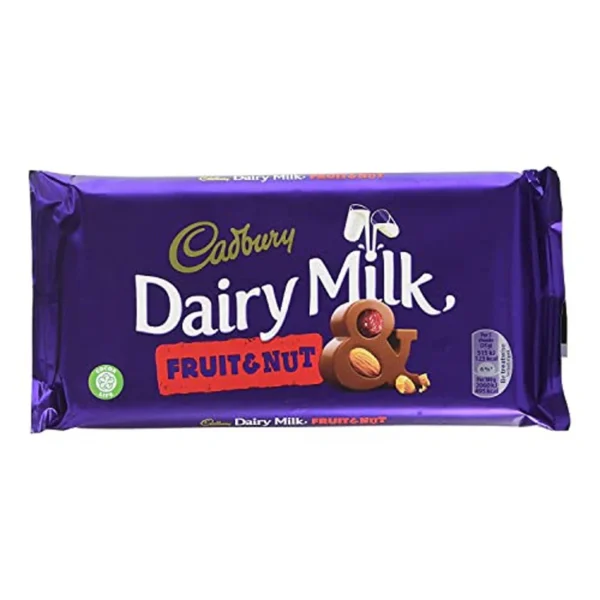 CADBURY DAIRY MILK CHOCOLATE FRUIT & NUT 180 GM SKU:AFP-000433466
