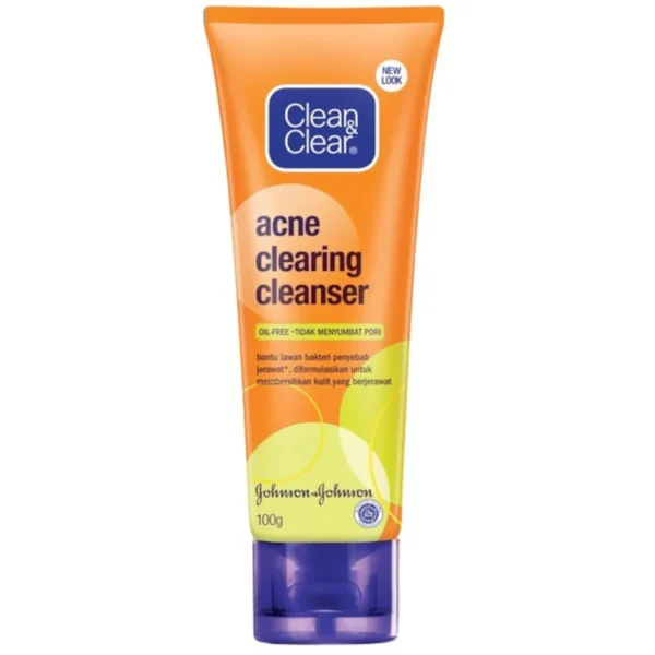 CLEAN & CLEAR ACNE CLEARING FACE WASH 100 GM