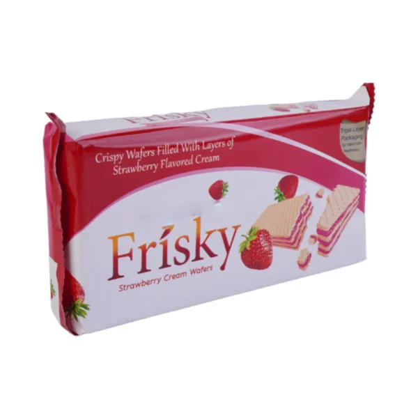 INOVATIVE FRISKY STRAWBERRY CREAM WAFERS 75 GM