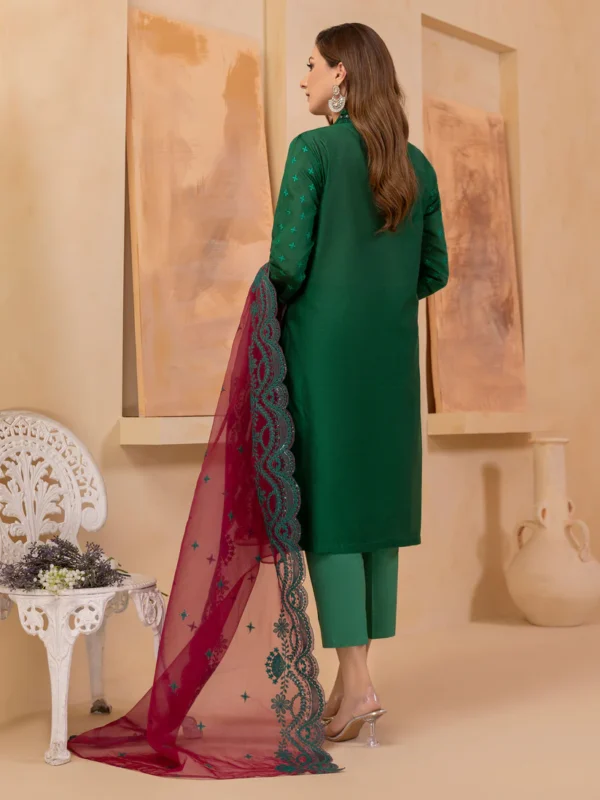 3 Piece Net Suit-Embroidered (Unstitched) - Image 4