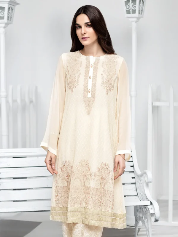 Chiffon Shirt-Embroidered (Unstitched) - Image 2