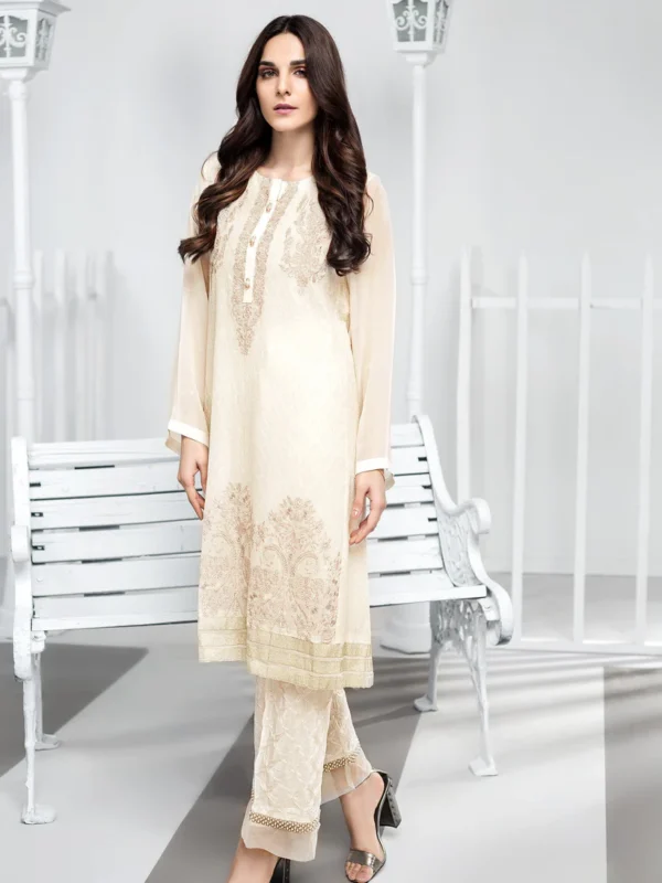 Chiffon Shirt-Embroidered (Unstitched) - Image 4