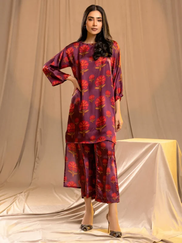 2 Piece Silk Suit-Printed (Unstitched) - Image 2