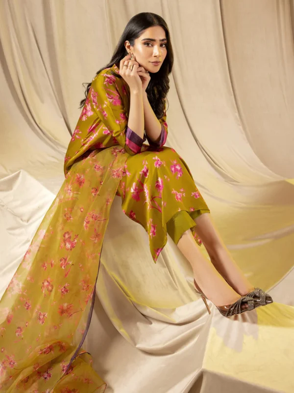 2 Piece Silk Suit-Printed (Unstitched) - Image 5