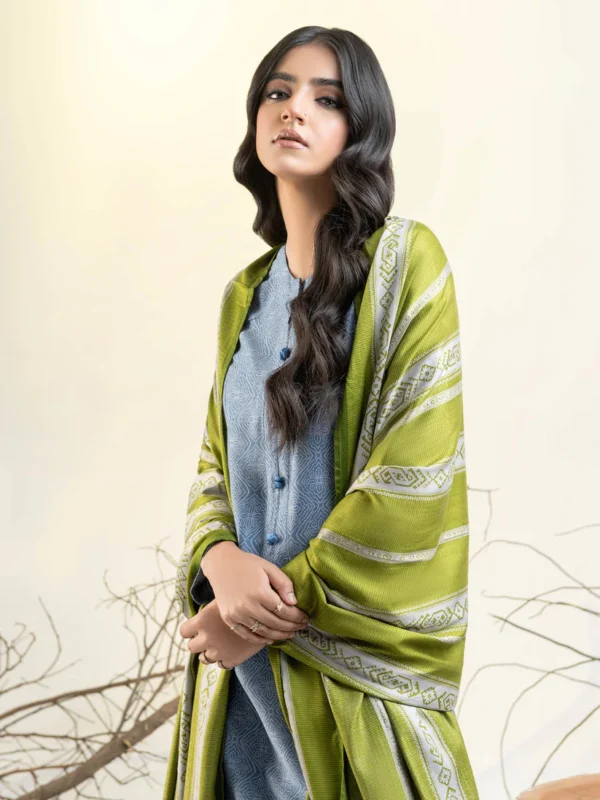 2 Piece Linen Suit-Printed(Unstitched) - Image 4