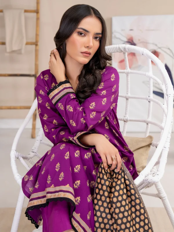 2 Piece Lawn Suit-Paste Print (Unstitched) - Image 5