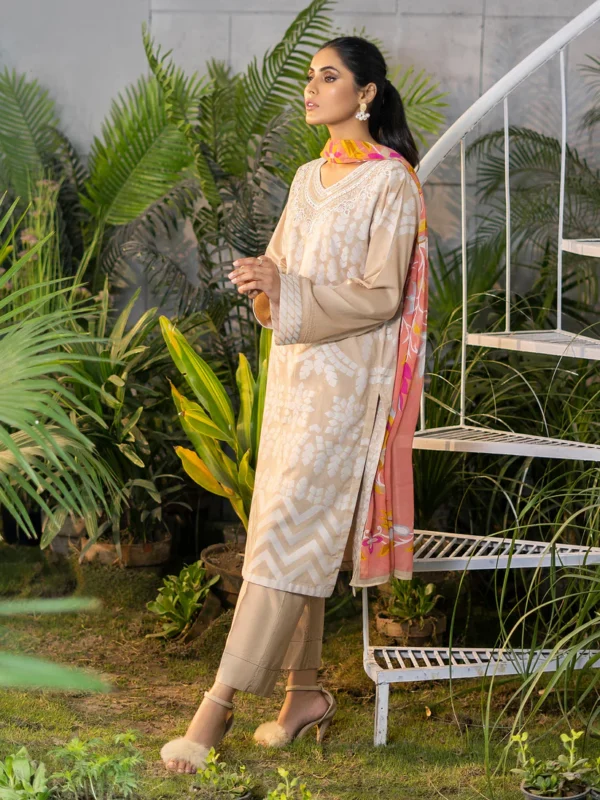2 Piece Jacquard Suit-Embroidered (Unstitched) - Image 3
