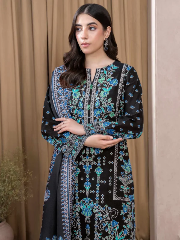 3 Piece Khaddar Suit-Printed (Unstitched) - Image 3