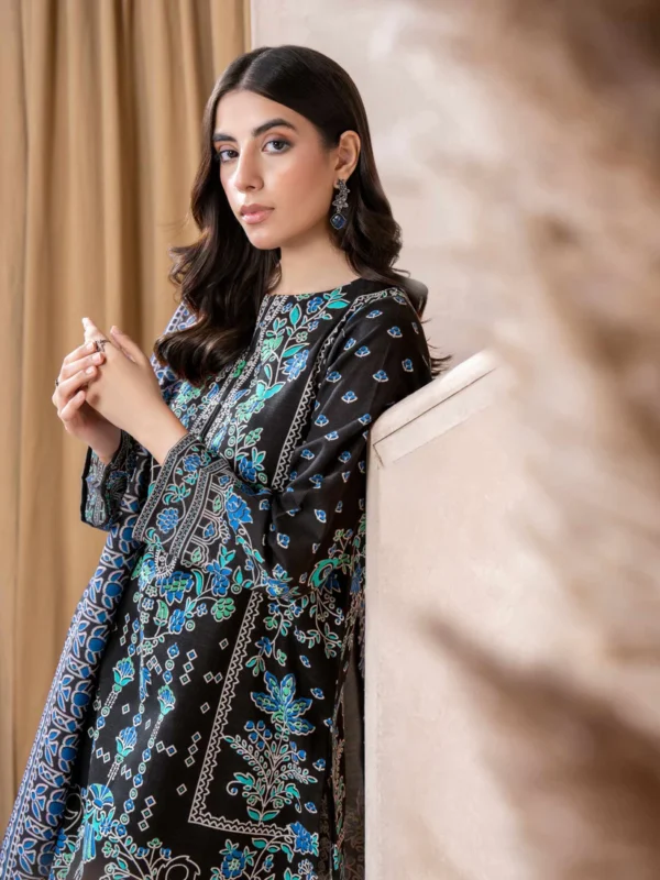 3 Piece Khaddar Suit-Printed (Unstitched) - Image 4