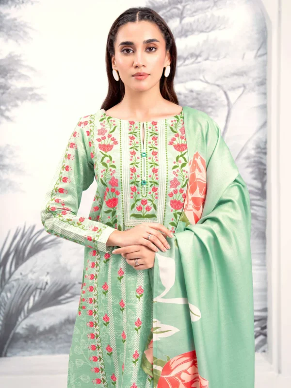3 Piece Khaddar Suit-Printed (Unstitched) - Image 3