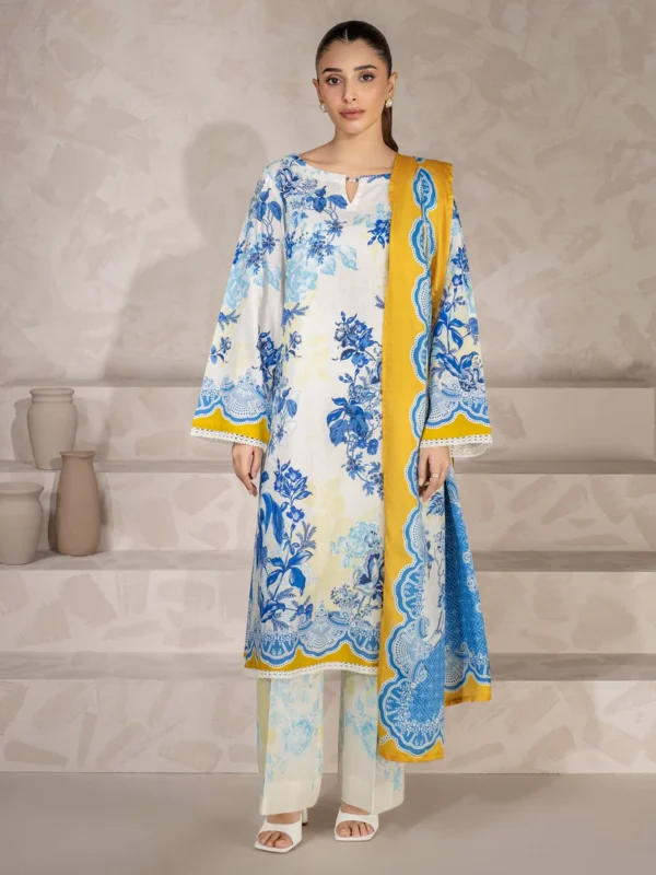 3 Piece Khaddar Suit-Printed (Unstitched) - Image 2